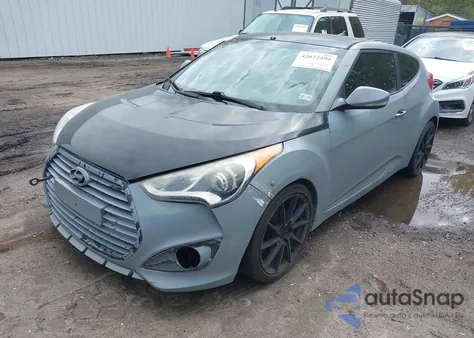 2015 Hyundai Veloster Turbo из США, поврежденный, VIN KMHTC6AE0FU221712